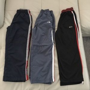 3 pair Boys Small Athletic pants zipper at ankle